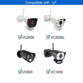 CasaCam antenna extension cord 10 feet black for all CasaCam Outdoor Security Cameras (VS802/VS1002/VS2072/VS2104/VS5072)