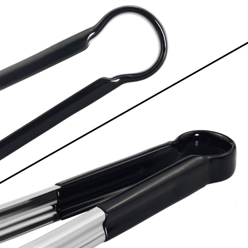 HINMAY 3 Pack Kitchen Tongs with Comfort-Grip Handle Heavy Duty