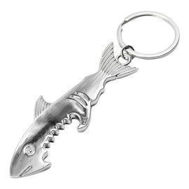 Nicear 2er-Pack Hai-Schlüsselanhänger-Flaschenöffner, Langlebiger Flaschenöffner Aus Metalllegierung, Unisex-Schlüsselanhänger, Einzigartiges Geschenk Zum Geburtstag, Vatertag, Weihnachten
