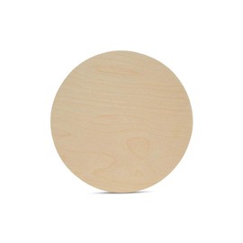 Wood Circle Disc 4 inch Diameter, 1/4 inch Thick, Birch Plywood, Pack of 5 Unfinished Round Wooden Circles for Crafts by Woodpeckers
