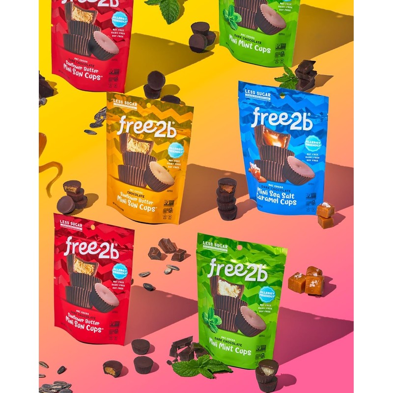 Free2b Sunflower Butter Mini Cups, Safe for School and Allergy