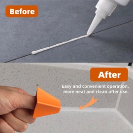That Silicone Tool, Caulking Tool, 2 PCS Reusable Sealant Finishing Tools for Smooth Caulk Application Effective Grout Spreader for Kitchen, Bathroom, Window (4size)