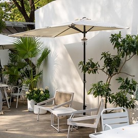 nonotse Semicircular Parasol Replacement Lid, 2.7 m Balcony, Patio Umbrella Replacement Cover, Balcony Small Parasol Replacement Lid (Not Includes Umbrella Frame and Base)