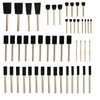 Fewanland Round Stencil Brush and Small Foam Brush Set with
