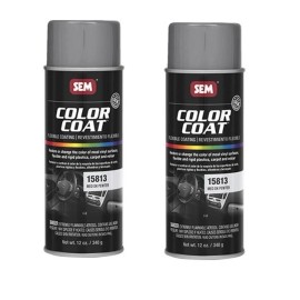 SEM 15813 Color Coat Medium Dark Pewter Spray Paint Aerosol Can 12 oz (2 Pack)