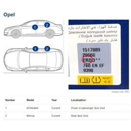 Genuine Colors Paint Pen Cream White 9001 41G for Opel Silver Adam