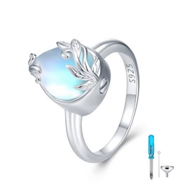 Urn Rings for Cremation Ashes 925 Sterling Silver Moonstone Urn Ring Always by my side Keepsake Rings Memorial Jewelry for Women… (7)
