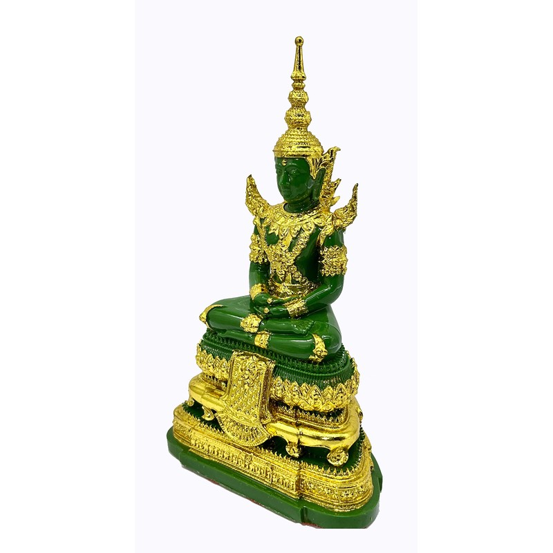BUDDHO Emerald Buddha Statue 6" H. Knee to Knee 2