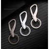 Rockyu Keychain, Men's, Cool Gray, Silver, Black, Carabiner, Hook, Keychain,