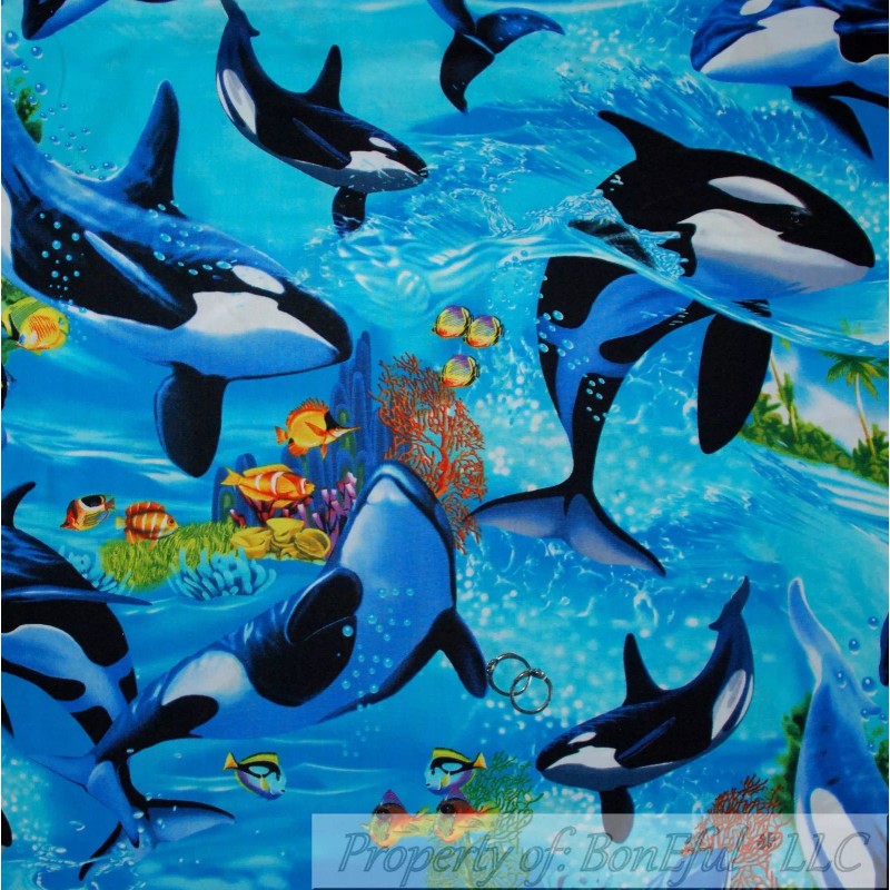 Michael Miller Fabrics BonEful Fabric FQ Cotton Quilt Blue Girl