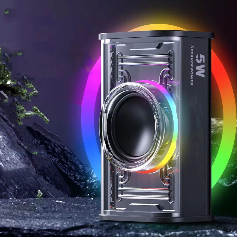 Bluetooth Speaker with Colorful Lights Loud Subwoofer Surround Sound Rechargeable