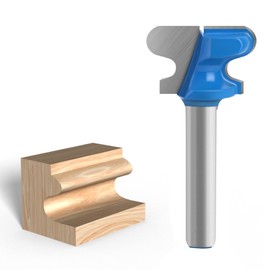 LEPEVNEY End Milling Cutter Bit Finger Pull Bit Router Bit Drawer Pull 1/4" Shank Stool Molding Cutter 1" Cutting Dia, Pack of 1, Blue or Black