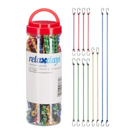 Relaxdays Bungee Cord Set of 12, Elastic Cords for Car & Bike, Universal Bungee Straps, 35 cm - 1 m, 4 Sizes, Coloured