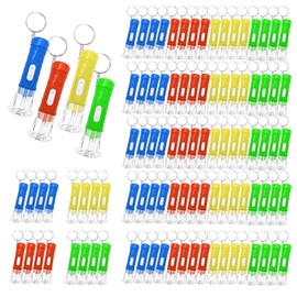 100 Pieces Mini Flashlight Keychain Bulk for decor, Assorted Colors Torch Keyring Flashlights LED Keychain Flashlights Small Keychain Light Hiking Camping Halloween Party Favors Goody Bag Stuffers