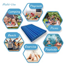 Tayse Large Reversible Plastic Straw, Water Resistant Outdoor Rug 8x10 - Modern Outdoor Patio Rug, Also for Deck, Porch, Camp, Camping, Entryway, RV - Waterproof Outside Area Rug