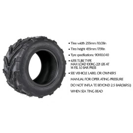 Unbranded 20X10x10  20X10-10 Tire 4 Ply Lawn Mower ATV UTV Golf Cart Taotao Buggy Quad