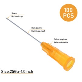 100 Pack 25 Gauge 1IN Lab Accessories,Individually Sealed Supplies