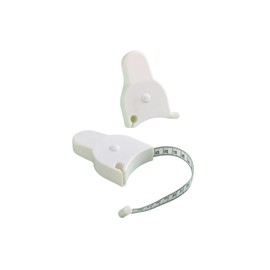JiangMuXin Measuring Tape Measure One Touch Measuring Tool Round Tape Measure Double Sided Scale Automatic Winding CM Waist Thigh Hip Chest Upper Arm Y Shape White 2 Pack