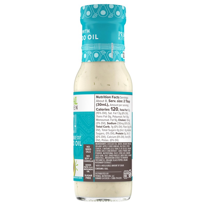 Primal Kitchen Ranch Salad Dressing & Marinade made with Avocado