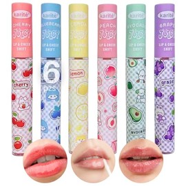 6 PIEZAS - Set Labiales Gloss Magicos Hidratante Aroma Lip Essence Oil Brillo Labial Humectante Labios Labial Cambia Color Lip Gloss Glitter Brillos Furtales Lip Gloss Labial Color Natural