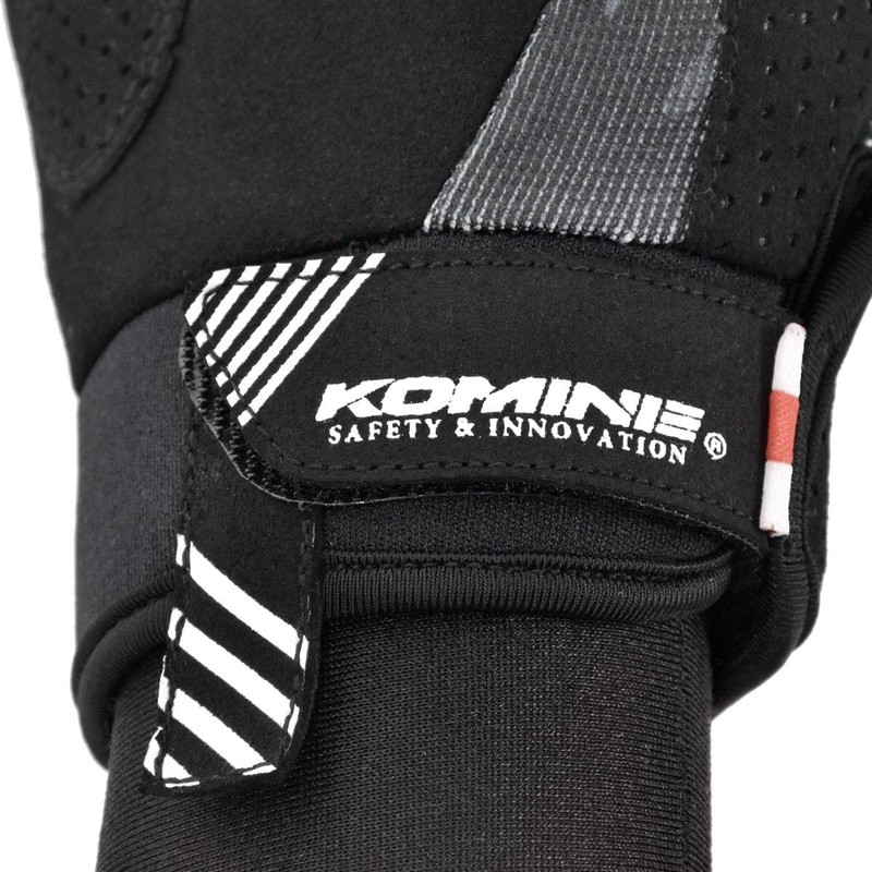 Komine GK-233 1231 Protective Mesh Motorcycle Gloves, For Spring/Summer/Fall, Black,