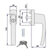 Retoo Window Handle Lockable Window Knob with Lock Window Lock