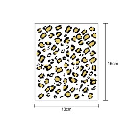 XNFUOE 5pcs Leopard Print Temporary Tattoo Cheetah Leopard Print Tattoo Stickers Fake Transfer Paper Makeup Party Stickers