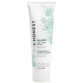 The Honest Company Hydrating Face and Body Lotion, Fast Absorbing, Naturally Derived, Hypoallergenic, Fragrance-Free, Sensitive, 8.5 fl oz