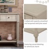 P PURLOVE Console Table Sideboard Wooden Sofa Table with 2