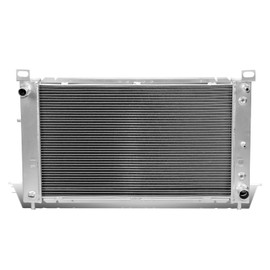 DNA Motoring RA-SILVERADO99-2 2-Row Full Aluminum Radiator Compatible with 99-06 Silverado 2500/Suburban 1500/Yukon/Yukon XL 1500/Sierra 1500/Sierra 2500, 4.8L/ 5.3L V8, Metallic