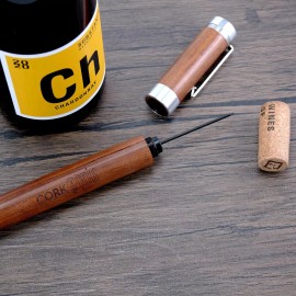 Cork Genius Wine Pen Mini, Air Pump Wine Bottle Opener Manual Compact Pro Walnut