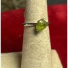 Natural Creations Sterling silver stackable ring size 9 Raw Peridot