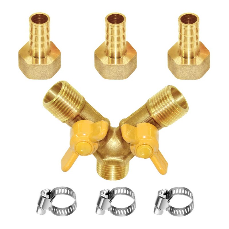 Joywayus 3 Way Shut off Ball Valve 1/2" Hose Barb