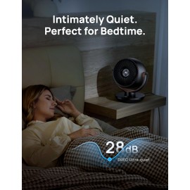 Dreo Fan for Bedroom, Desk Air Circulator Fan with Remote, 11 Inch Table Fans for Whole Room, 60ft Powerful Airflow, 120° Vertical Manual +90° Oscillating, 4 Speeds, 8H Timer, Quiet Fan, Home