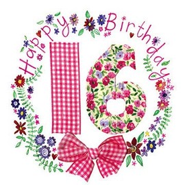 ALEX CLARK Happy 16th Birthday Card