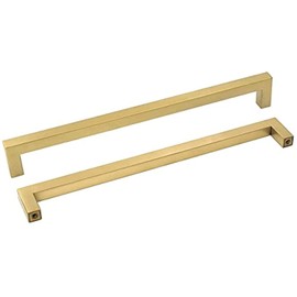 goldenwarm Brushed Brass Base Cabinet Drawer Knobs Furniture Hardware Gold Kitchen Cabinet Door Handle LSJ12GD Square Cabinet Door Handle Stainless Steel 10 Pack