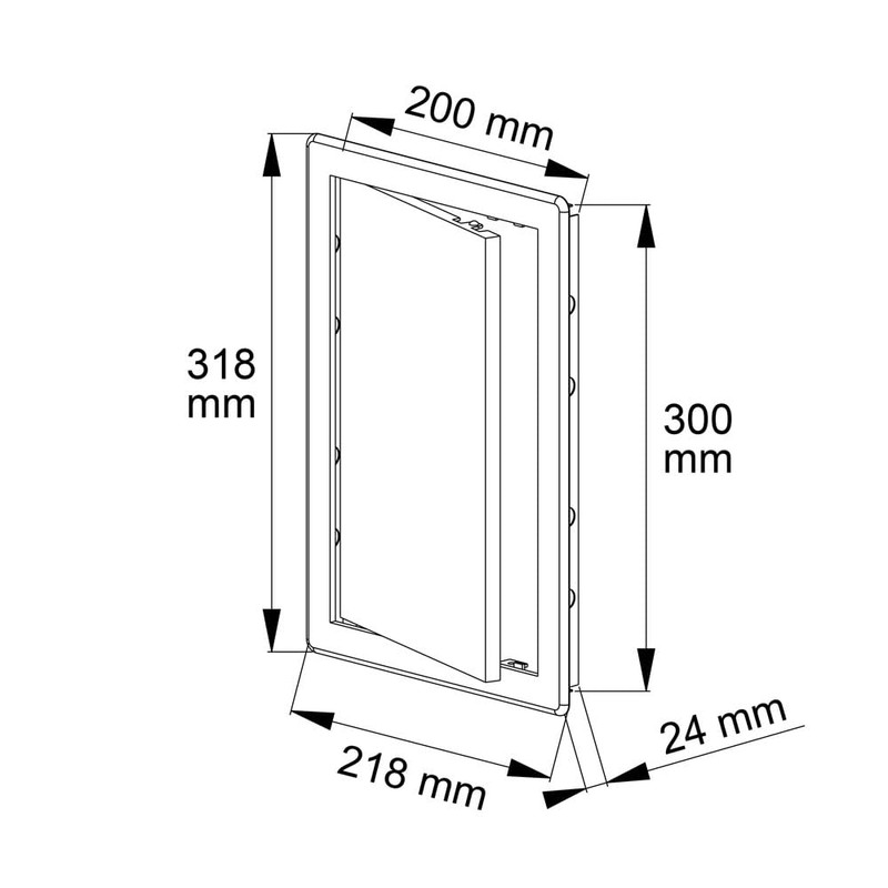 Awenta 200 x 300 mm Plastic Access Panel Door -