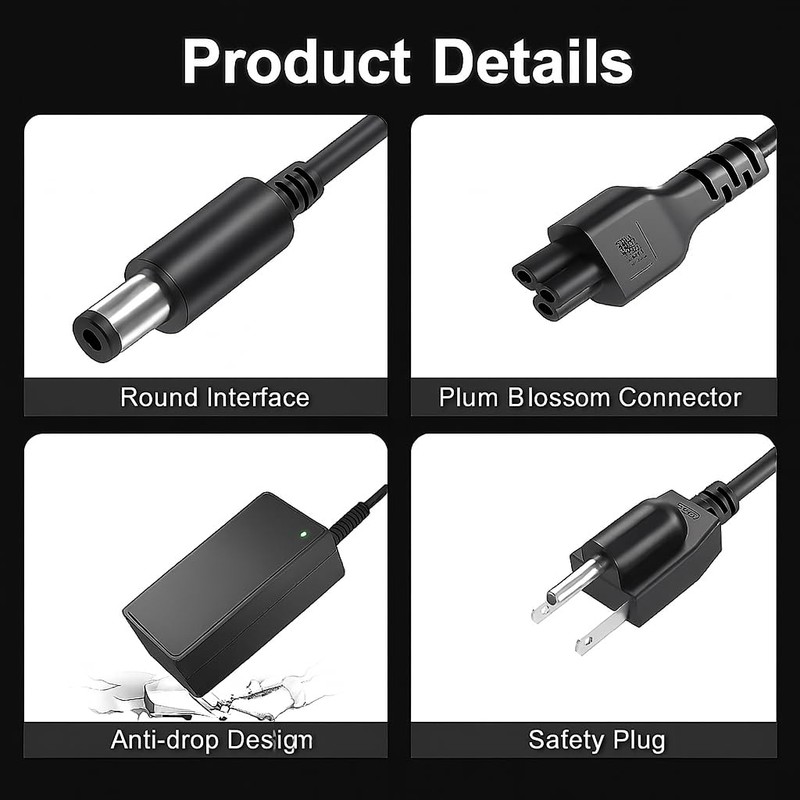 Power Cord Replacement for Peloton Bike PL-01 PLTN-RB1V1 RB1VO RB1VQ