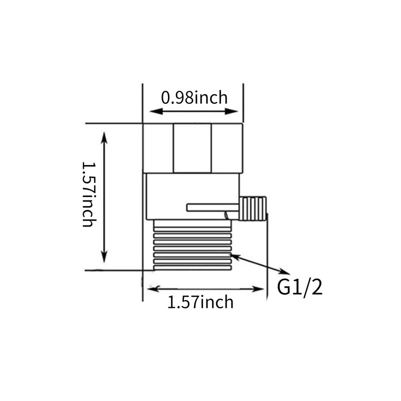 Shower Head Valve G1/2 Shut Off Valve Water Flow Control