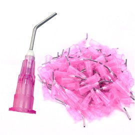200Pkg. Pre-bent applicator tips 18 Ga. Pink Dental PreBent Cavity Liners, Bases & Composites Dispensing Needle Etchants Tips for Oil or Glue Applicator
