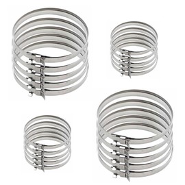 Archnote Drive Shaft Boots, Boot Bands, Drive Shaft Boot Bands, Stainless Steel Bands, Set of 20 (10 Large, 10 Small)