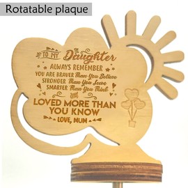 Micteney Daughter Music Box,Daughter Gifts ideas from Mum,Wooden Craft Gifts for Daughter,You are My Sunshine Daughter gifts Clockwork Driven