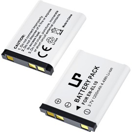 EN-EL10 Battery Pack, LP 2-Pack 1200mAh EN EL10 Battery, Compatible with Nikon Coolpix S60, S80, S200, S203, S205, S210, S220, S230, S500, S510, S5100, S520, S570, S3000, S4000, S5100 & More