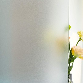 Frosted Window Film,Privacy Static Cling Glass Door Film,Removable Stained Glass Anti UV Window Cling for Bathroom,Office,Meeting Room,Bedroom Security and Decoration,35 inches by 78.7 inches