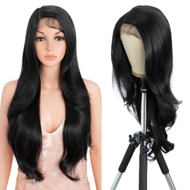 Style Icon Lace Front Wig for Women Synthetic Super Long Curly Wavy Wigs with Baby Hair Side Part High Temperature Fibre (71 cm, 2)