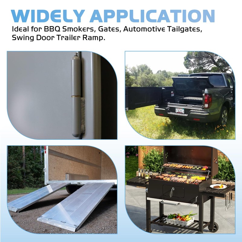 4 Pcs 4 Inch BBQ Smoker Bullet Weld on Hinges,