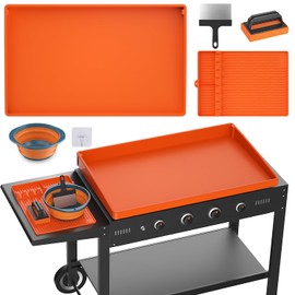 Carry360 Silicone Griddle Cover Set for Blackstone 36" with 16" Blackstone Griddle Accessories, Cleaning Brush | Heavy Duty Food-Grade Grill Mats Accessories | All Season Protection from Dirt Rust​