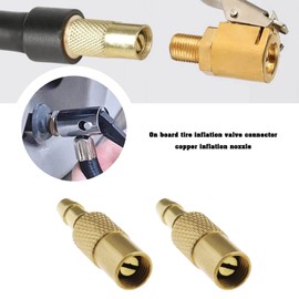 eMagTech 2Pcs Tyre Inflator Valve Connector Replacement Auto Air Pump Chuck Clip Car Clamp Tire Repair Tools Car Accessories Brass