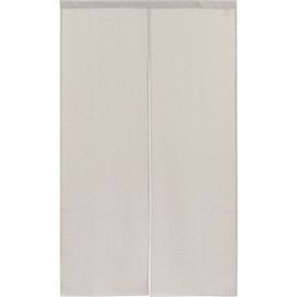 Noren Workshop 95572 Noren Plain Plain Natural Width 28.3 x Length 47.2 inches (72 x 120 cm), Room Divider, Noren, Blindfold, Half-noren, Washimi, 11 Colors, White Brown