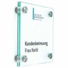 Logistic Sign System Door Sign Glass Vitrum B4 (130/130 mm)